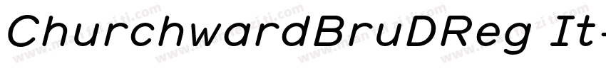 ChurchwardBruDReg It字体转换